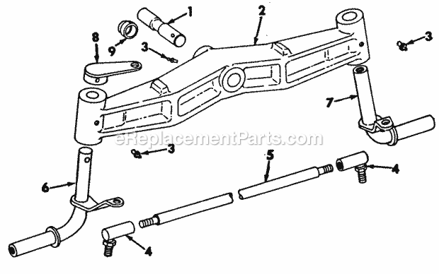 Front Axle & Connections Diagram and Parts List for 127 2050040U Cub Cadet Lawn Tractor